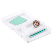 Load image into Gallery viewer, Clear &amp; White Drawer Organizer Trays