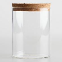 Load image into Gallery viewer, Small Glass Canisters with Cork Lid