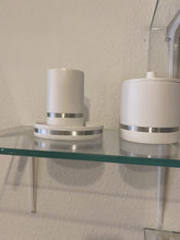 Load image into Gallery viewer, White &amp; Silver Bathroom Set