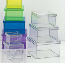 Load image into Gallery viewer, Clear Looker Boxes Silver Trim W/Lid