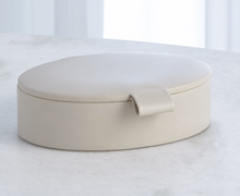 Load image into Gallery viewer, Oval Leather Box