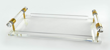 Load image into Gallery viewer, Clear Lucite Tray with Clear Handles