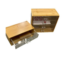 Load image into Gallery viewer, Wood &amp; Acrylic Desktop Drawer Organizer - 2 Piece Set